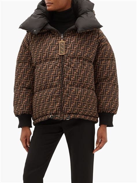 black leather fendi jacket|Fendi puffer jacket cost.